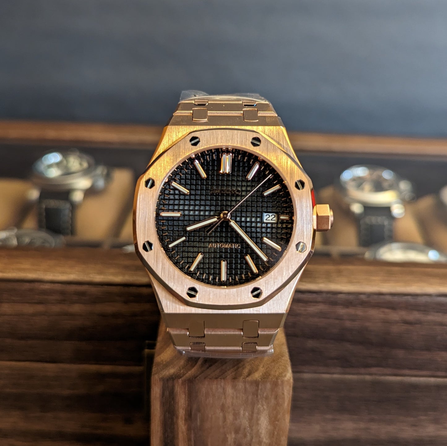 SeikOak Homage in Rose Gold - PS Watch Mods