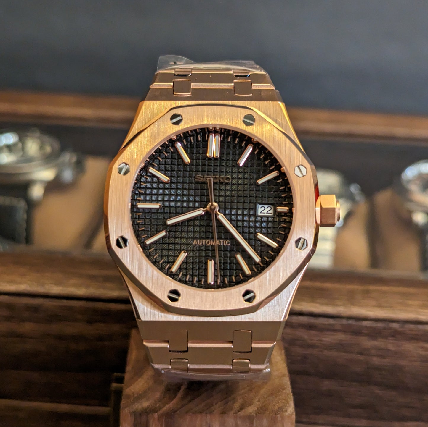 SeikOak Homage in Rose Gold - PS Watch Mods