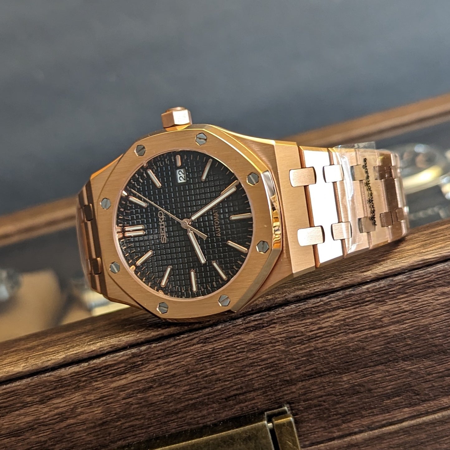 SeikOak Homage in Rose Gold - PS Watch Mods