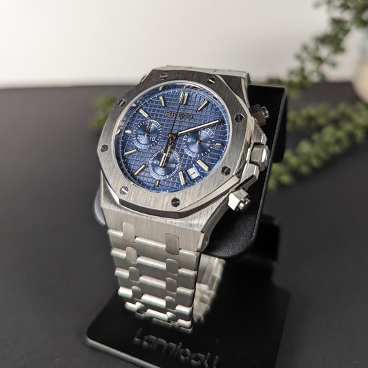 SeikOak Blue Chrono | Royal Oak-Inspired VK63 Chronograph
