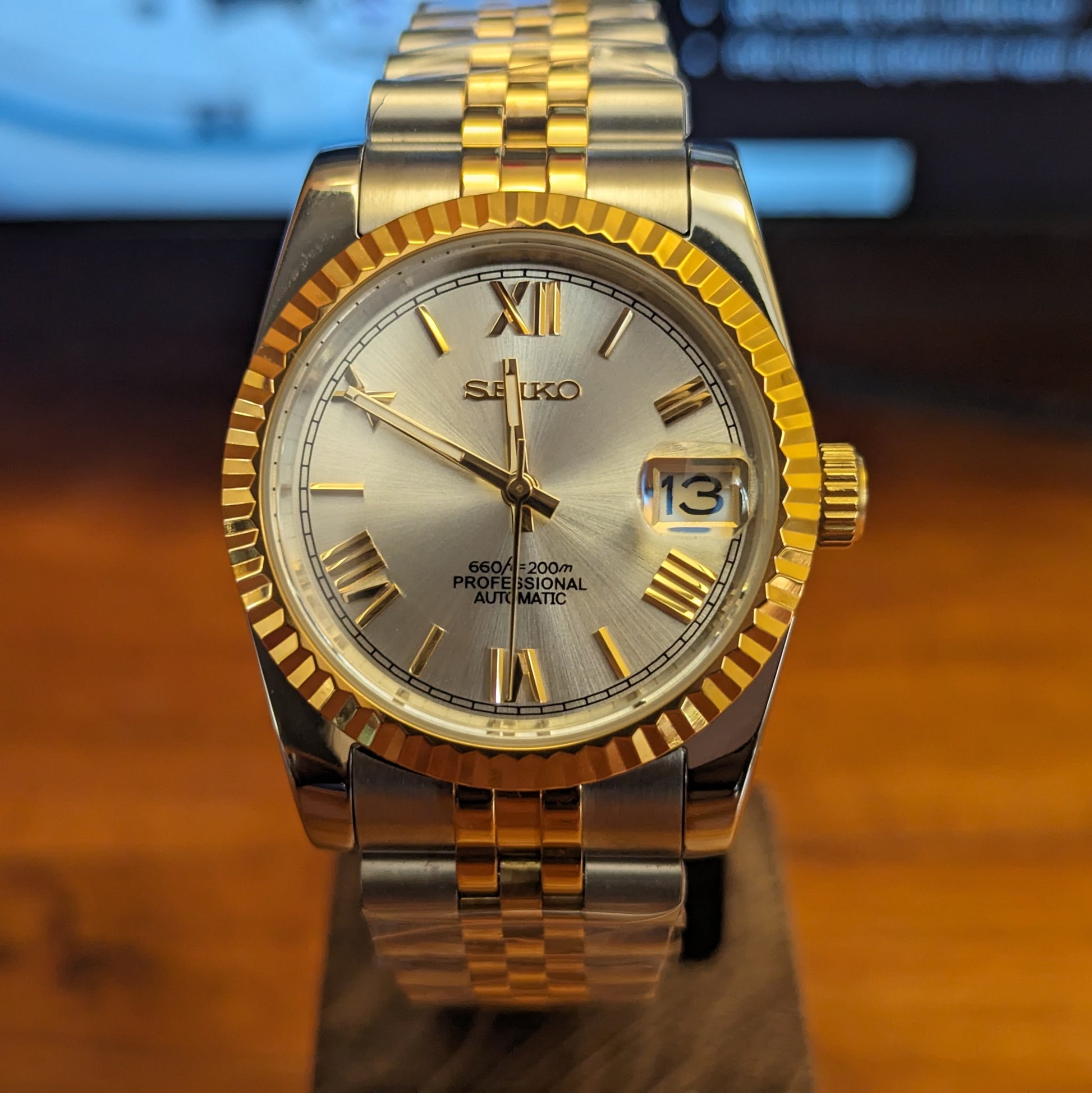DateJust Roman numeral Seiko Mod - PS Watch Mods