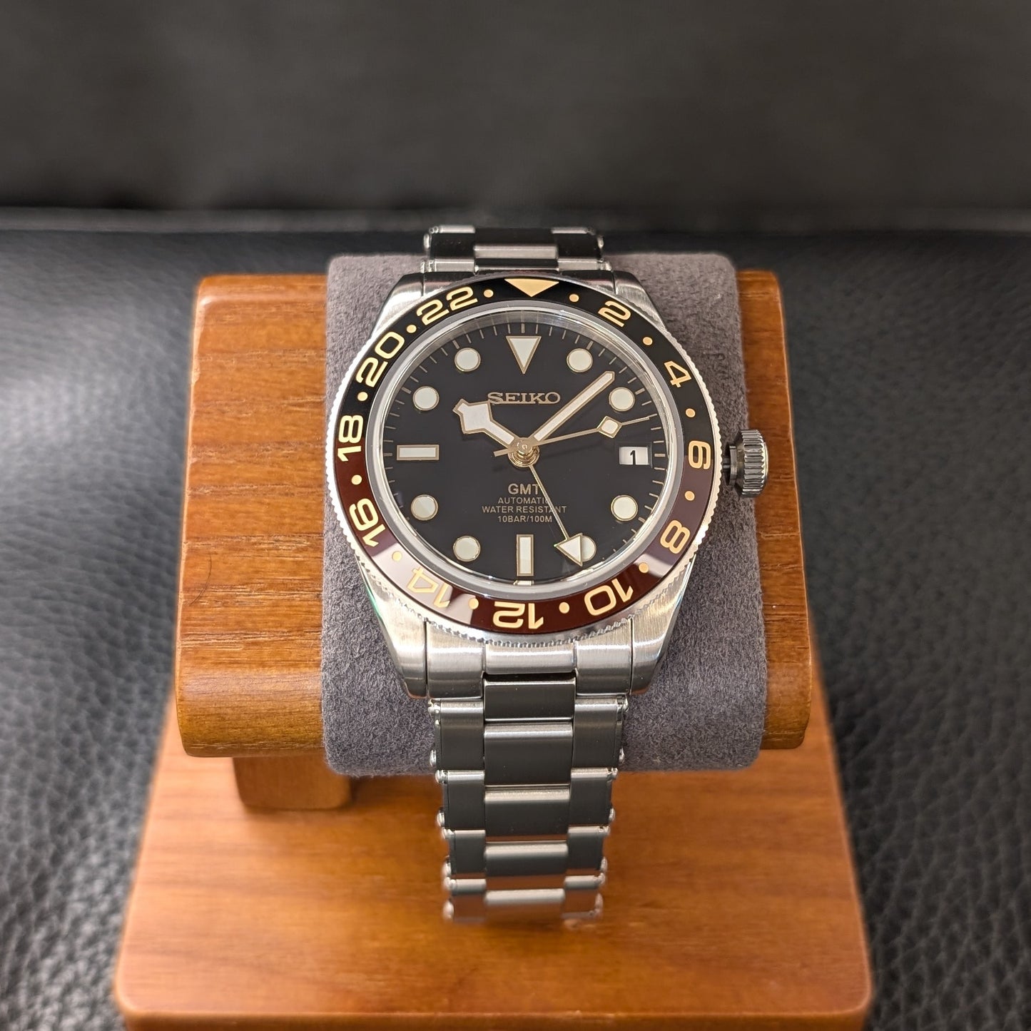 BB58 Seiko Mod GMT Root Beer - PS Watch Mods