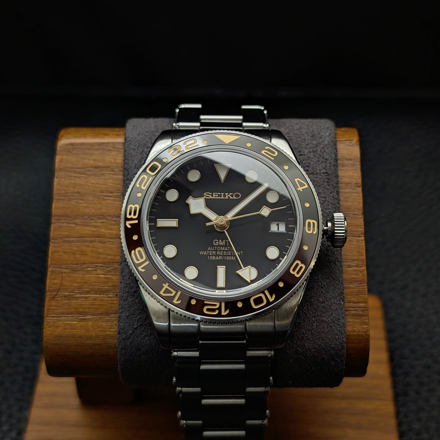 BB58 Seiko Mod GMT Root Beer - PS Watch Mods