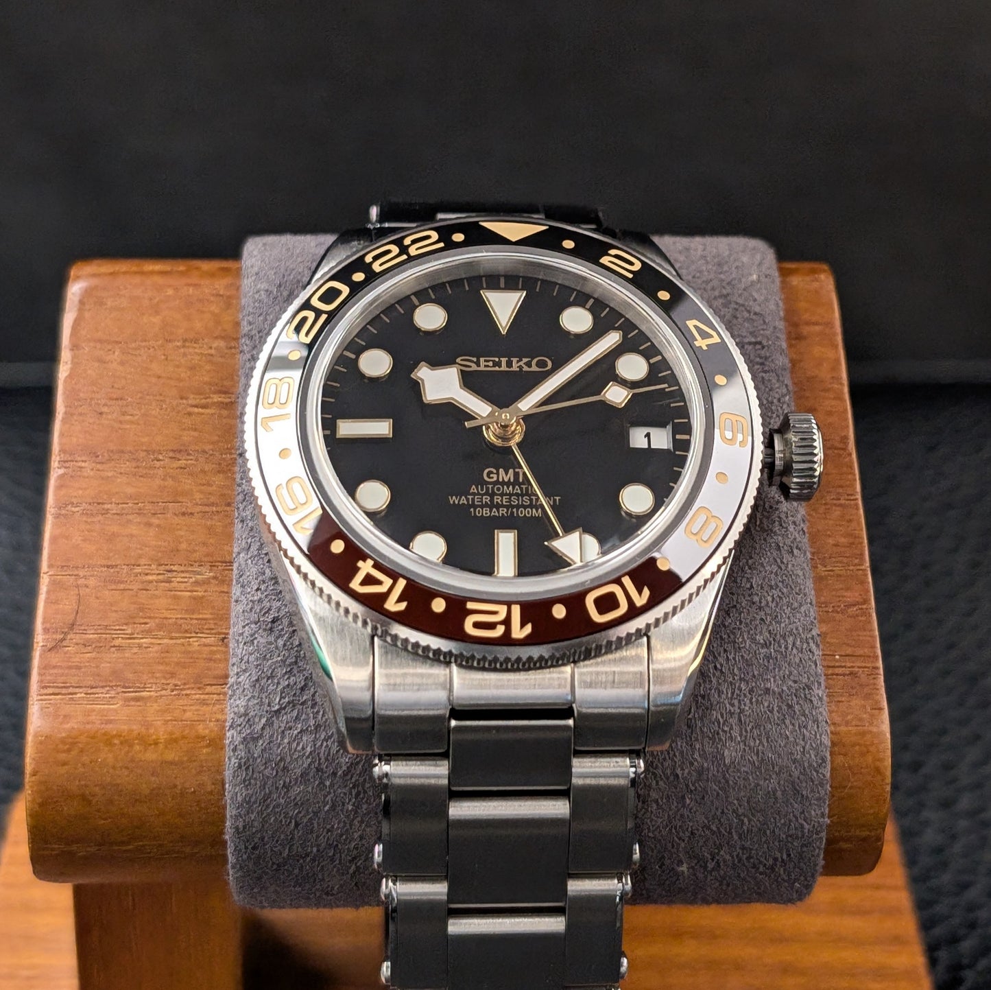 BB58 Seiko Mod GMT Root Beer - PS Watch Mods
