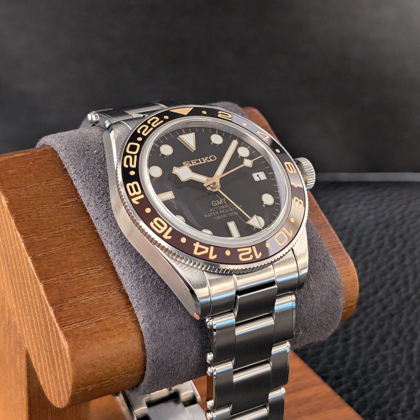 BB58 Seiko Mod GMT Root Beer - PS Watch Mods