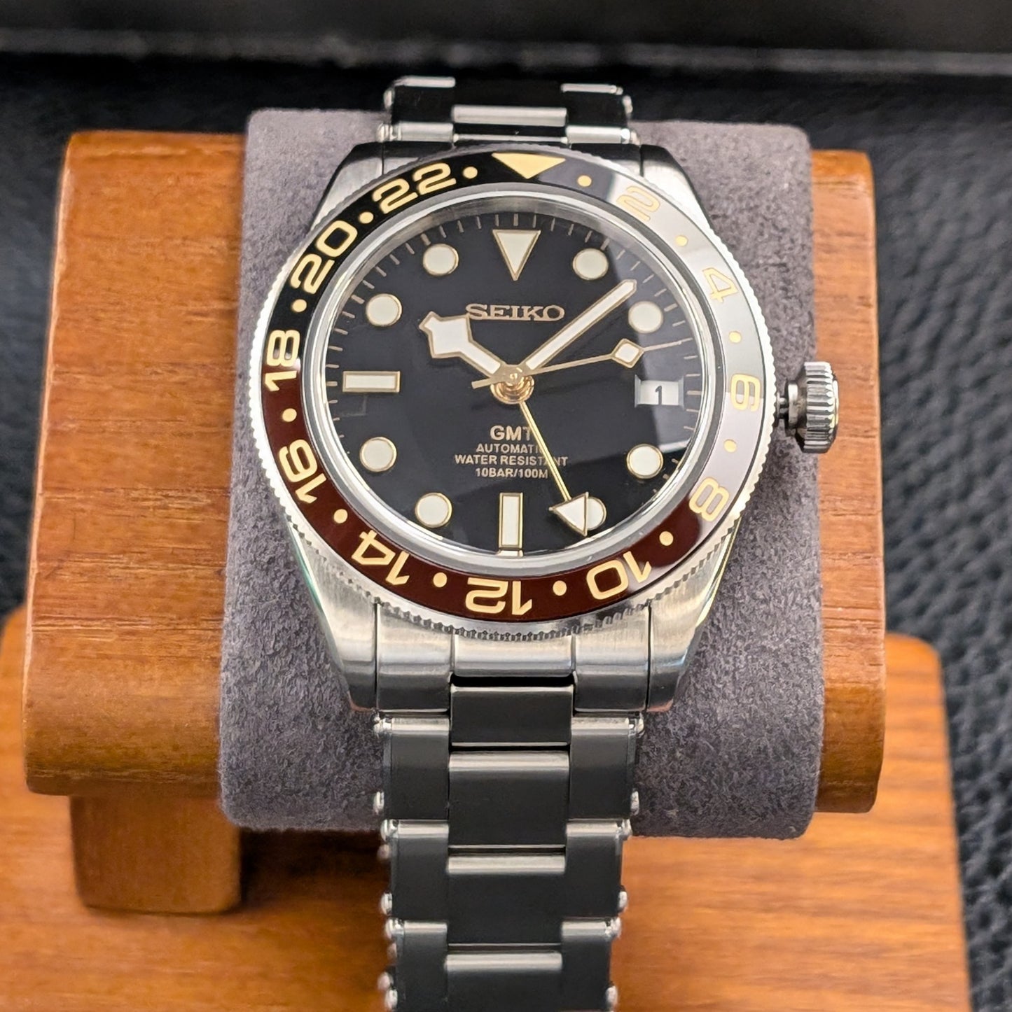 BB58 Seiko Mod GMT Root Beer - PS Watch Mods