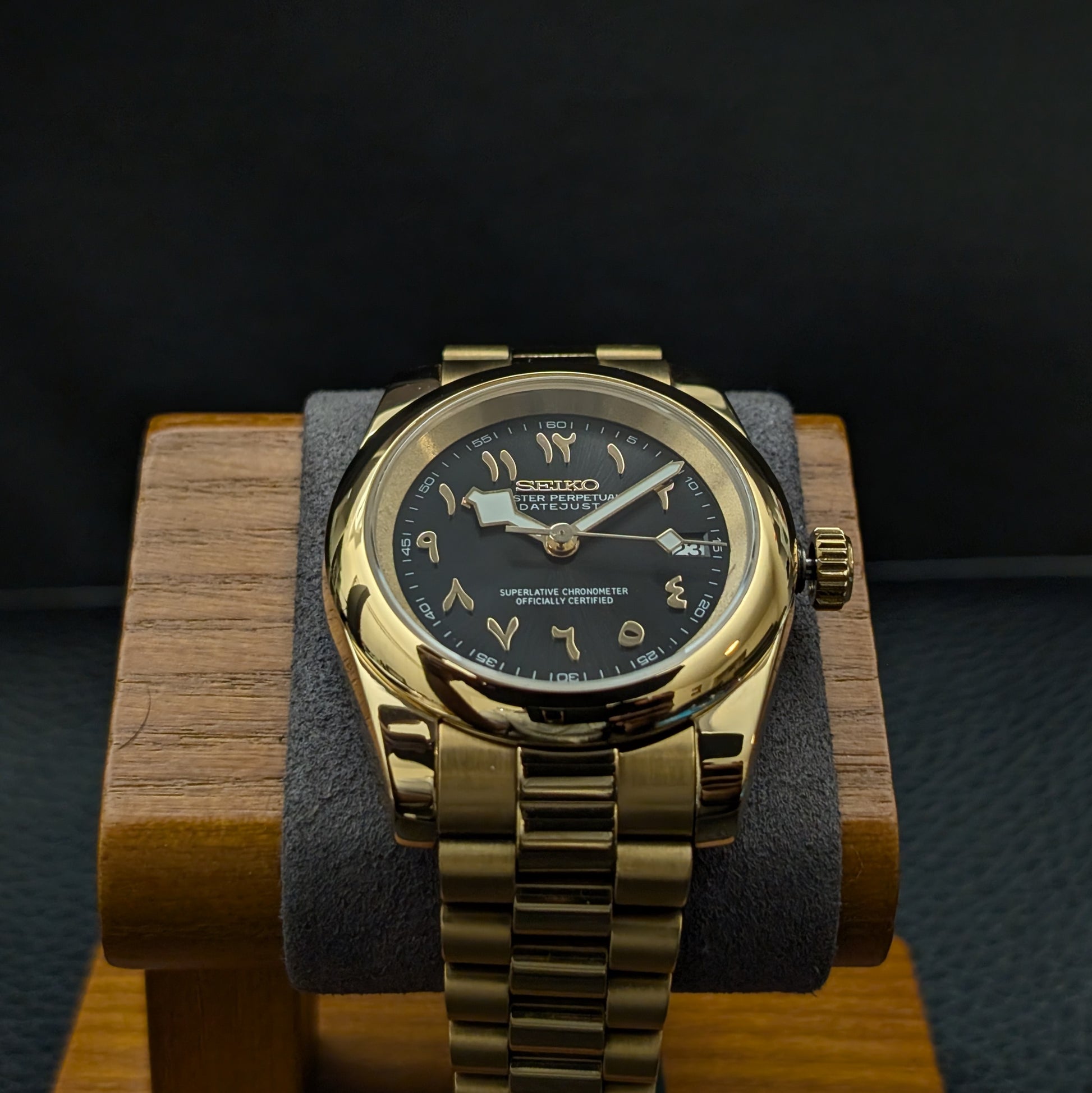 DateJust Arabic numeral Seiko Mod - PS Watch Mods