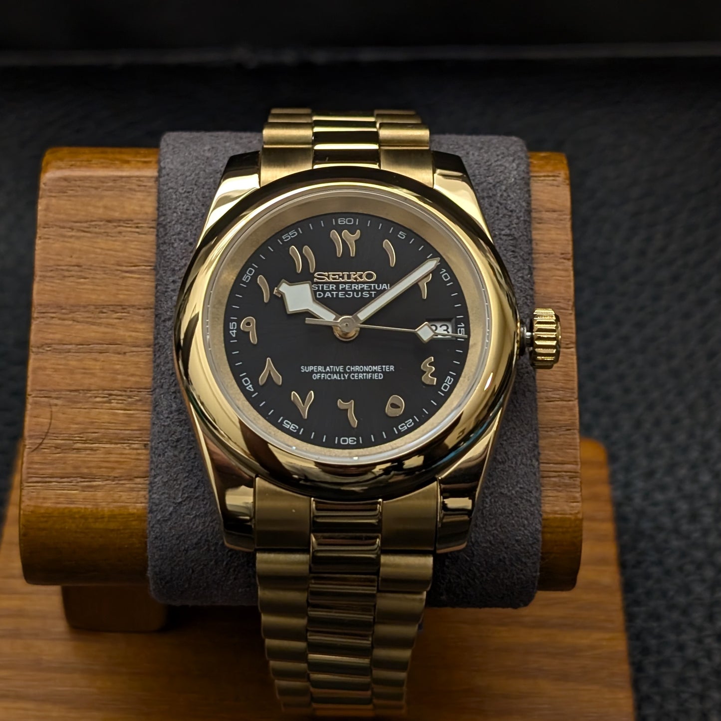 DateJust Arabic numeral Seiko Mod - PS Watch Mods