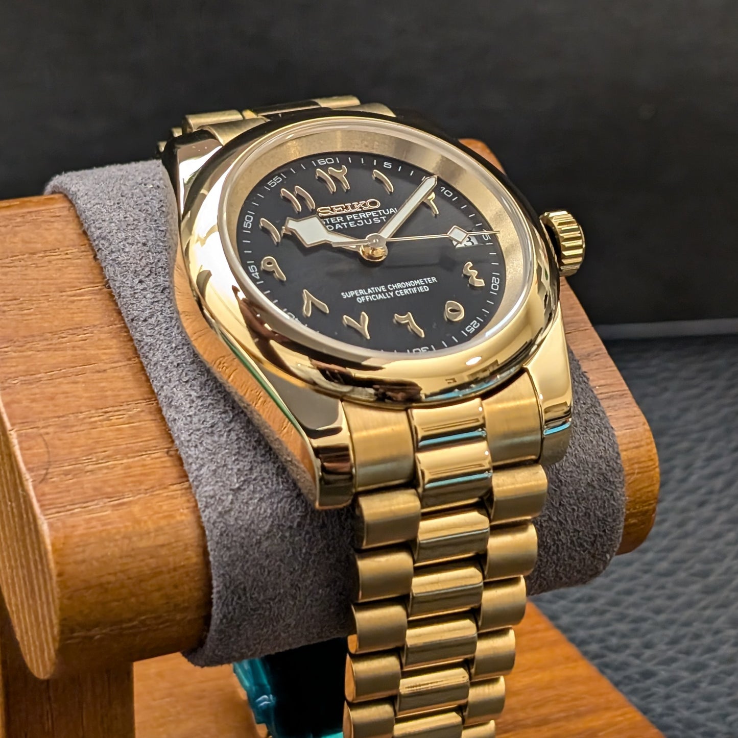 DateJust Arabic numeral Seiko Mod - PS Watch Mods