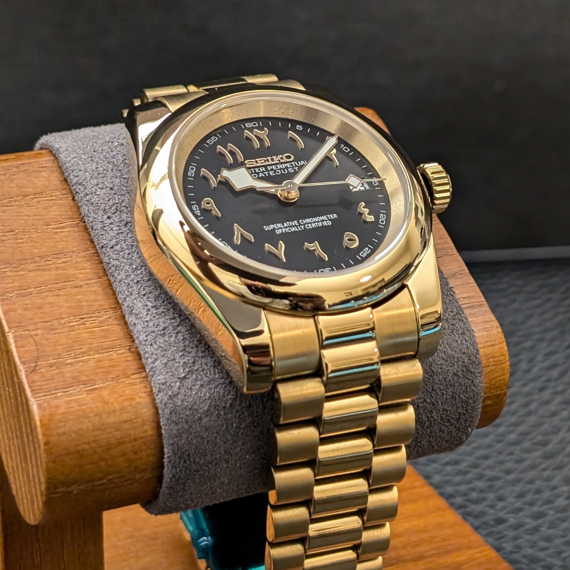 DateJust Arabic numeral Seiko Mod - PS Watch Mods