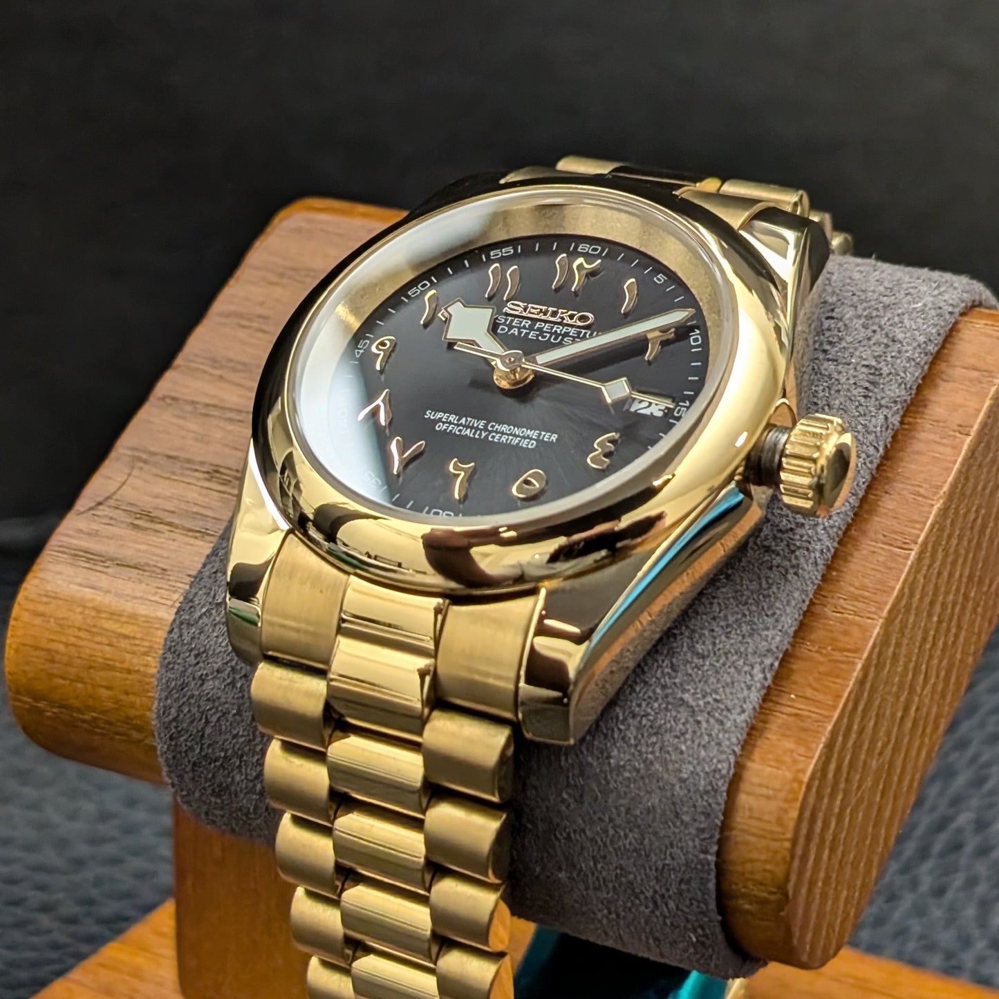 DateJust Arabic numeral Seiko Mod - PS Watch Mods