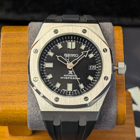 SeikOak Custom Mod – Sunburst Dial with Skeleton Hands