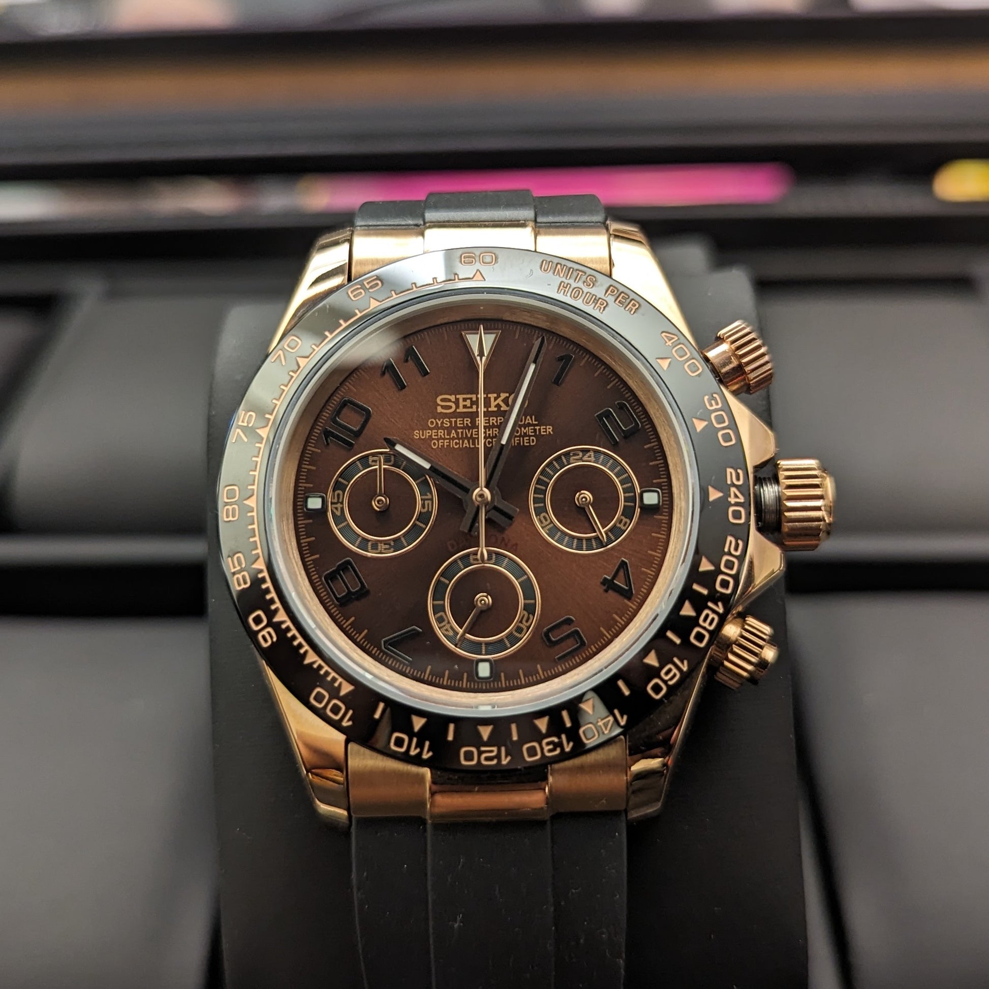 Daytona Chocolate SeikoTona Mod - PS Watch Mods