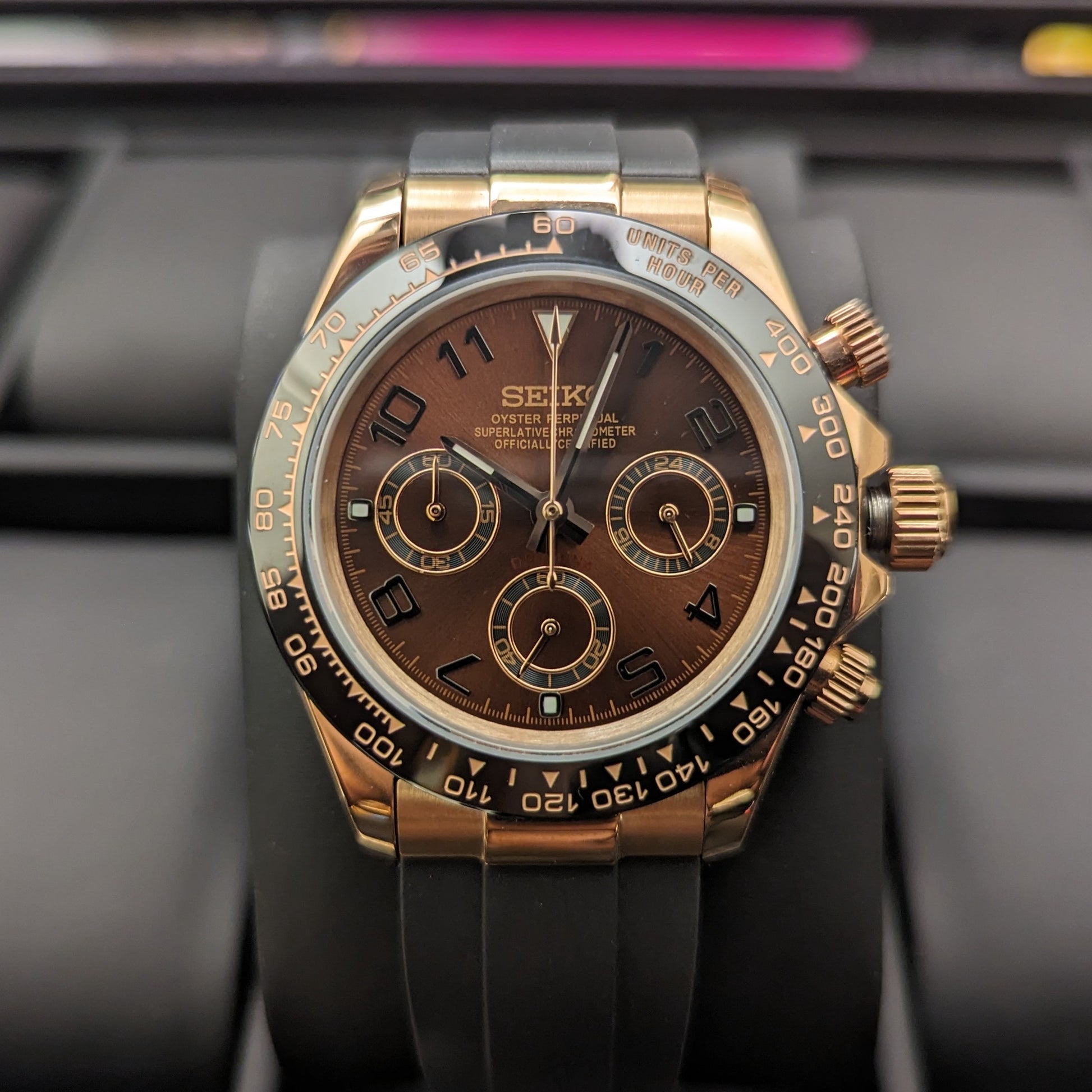 Daytona Chocolate SeikoTona Mod - PS Watch Mods