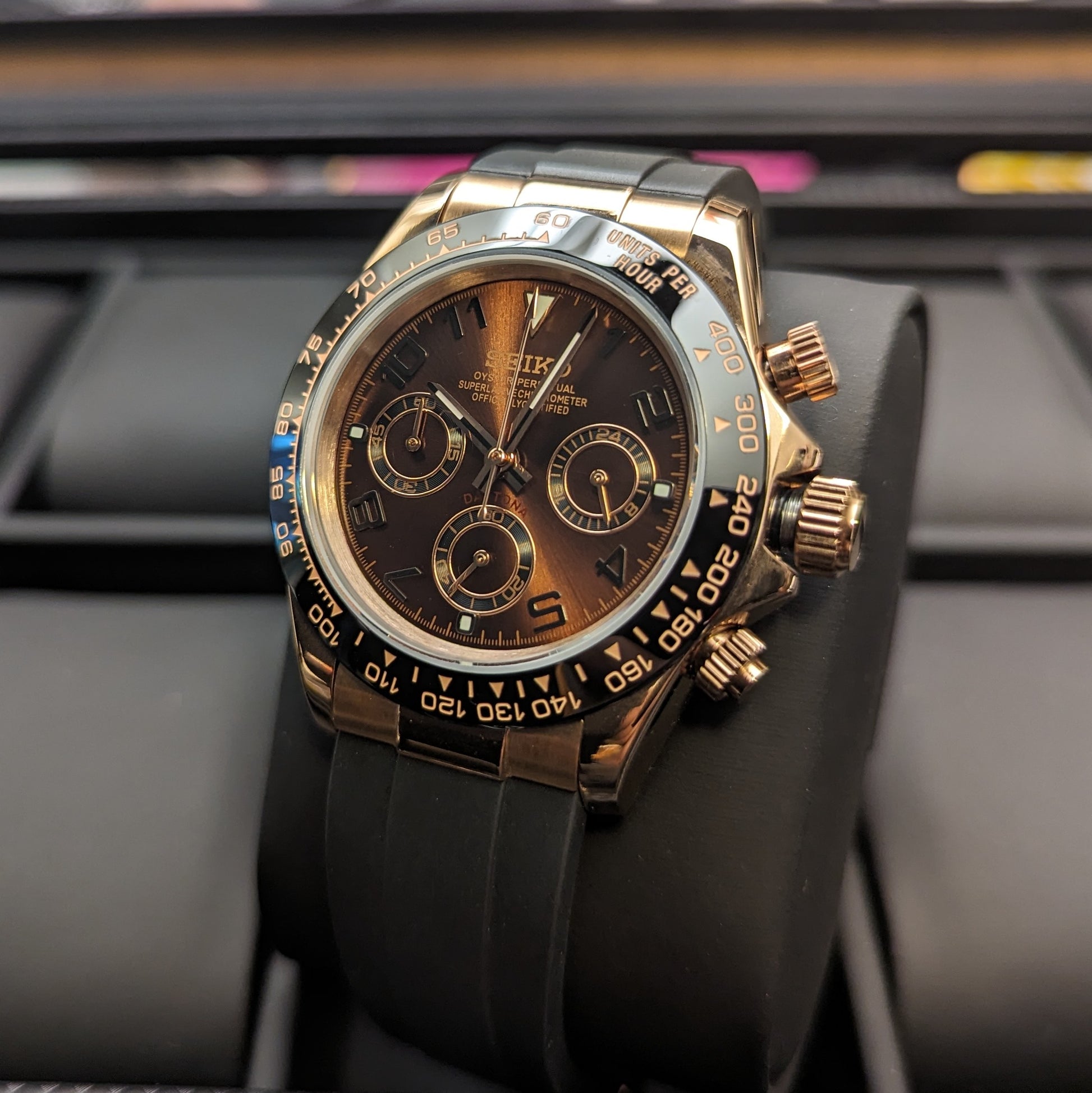 Daytona Chocolate SeikoTona Mod - PS Watch Mods
