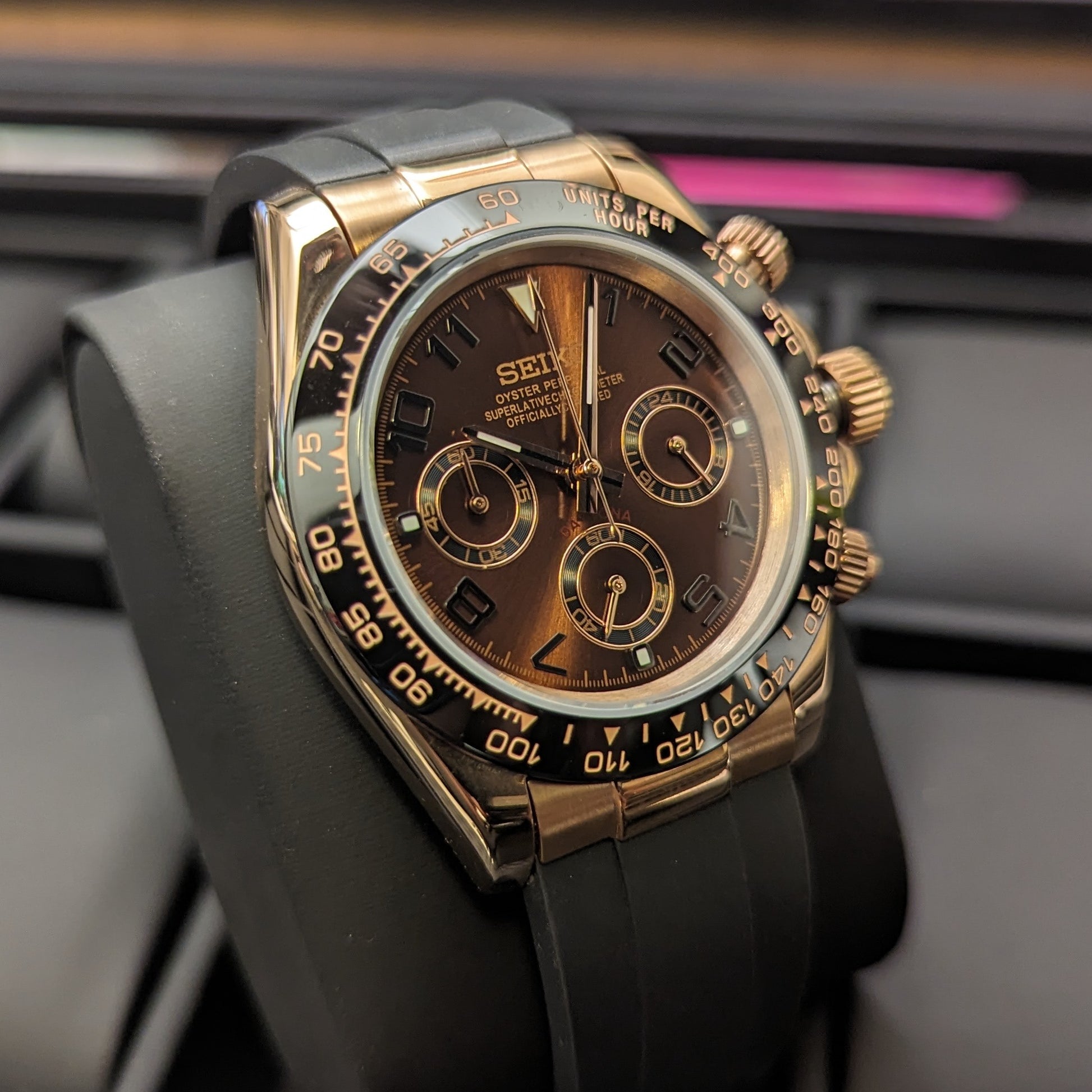 Daytona Chocolate SeikoTona Mod - PS Watch Mods