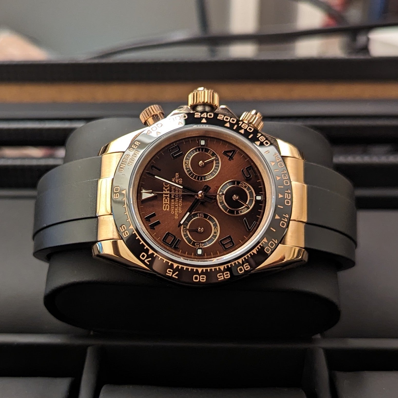 Daytona Chocolate SeikoTona Mod - PS Watch Mods