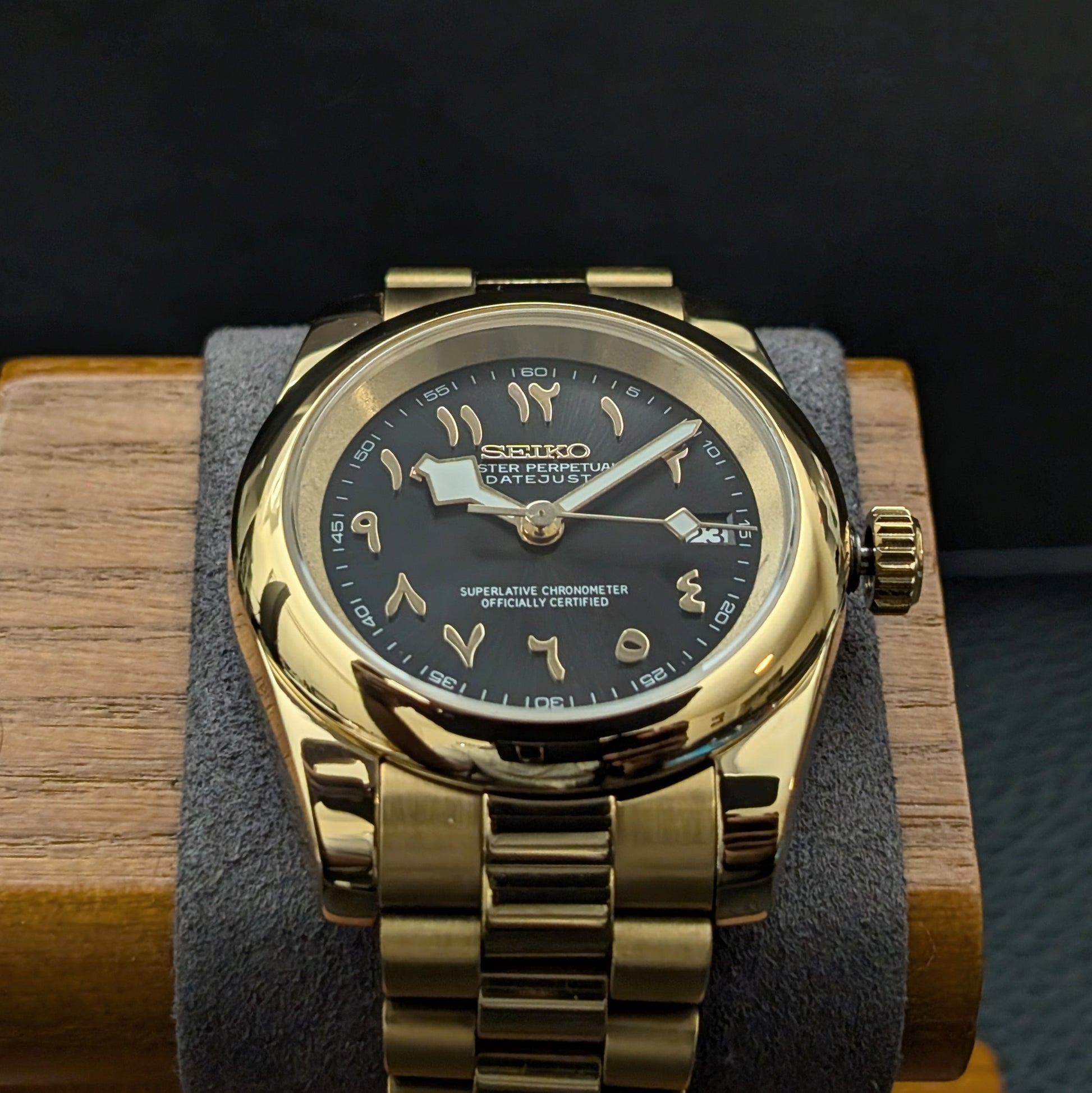 DateJust Arabic numeral Seiko Mod - PS Watch Mods