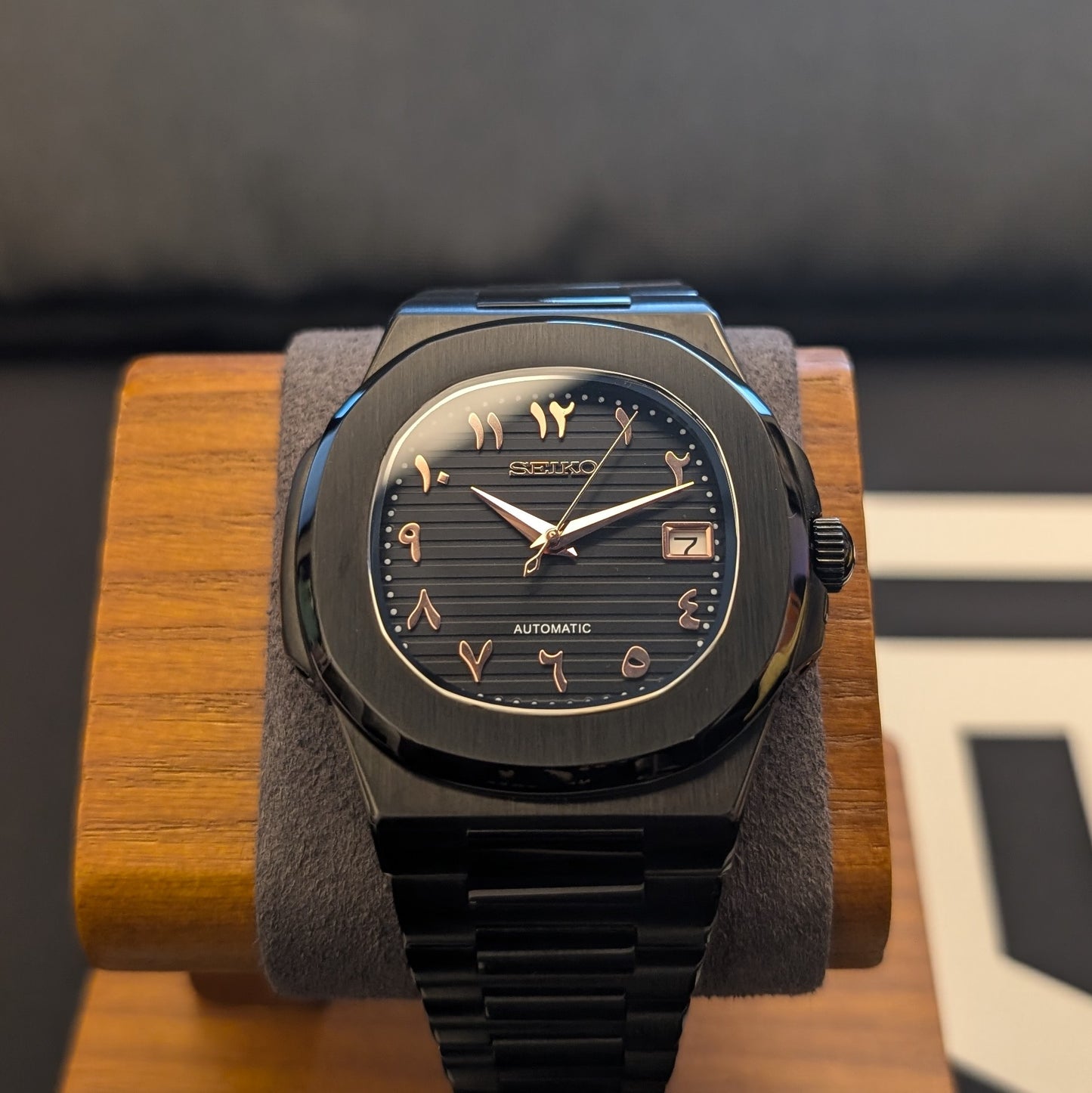 SeikoNaut Dark Knight Arabic Dial - PS Watch Mods