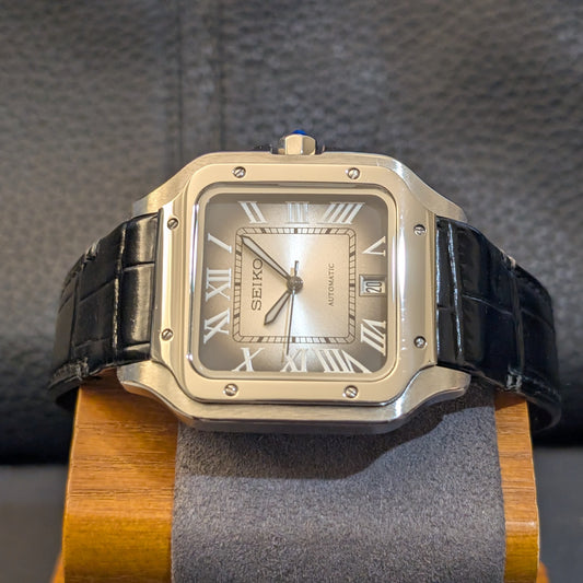 Santos Noir Classic –  Homage Seiko Mod