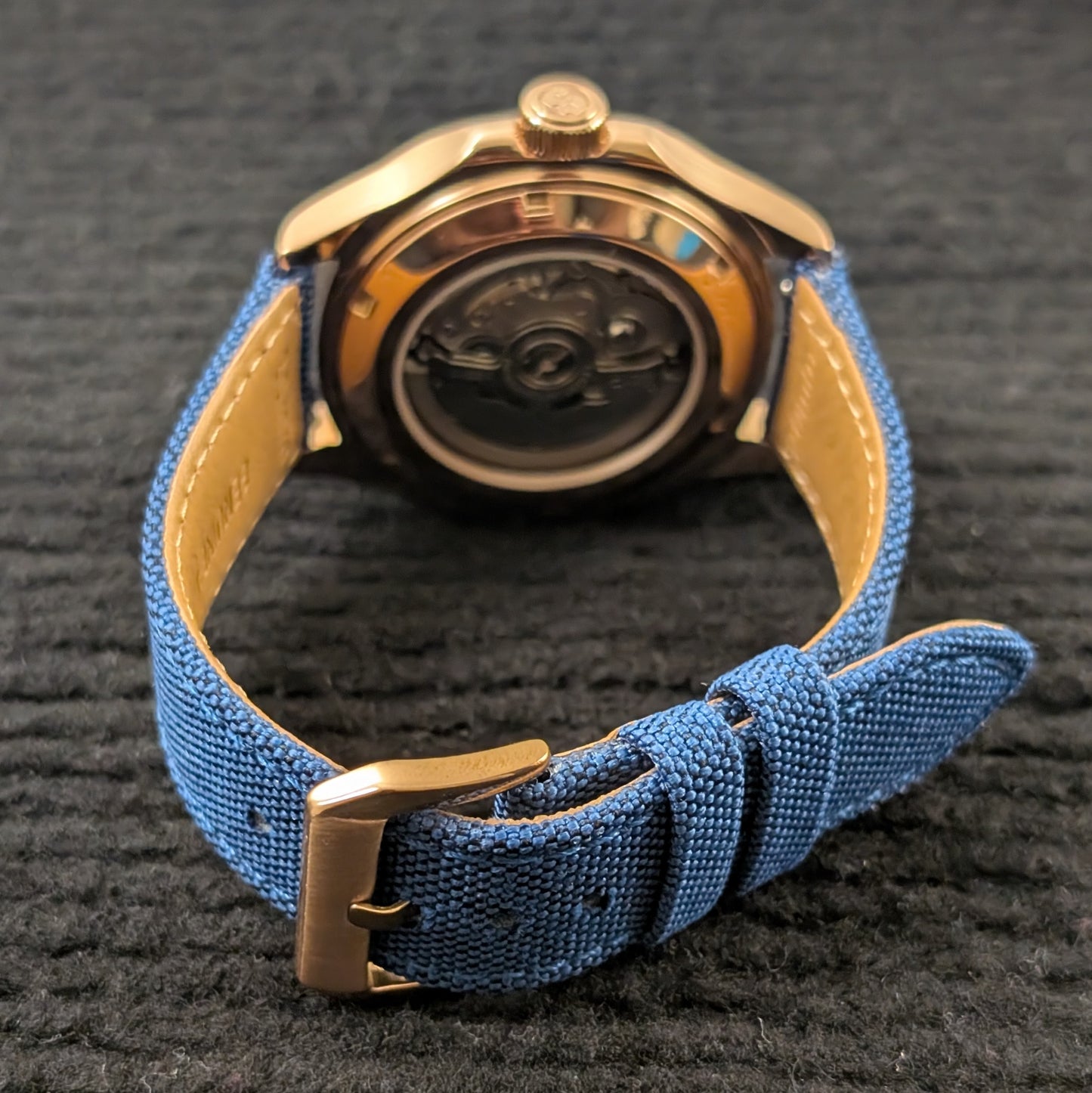 SeikoNaut Blue Wave Rose Gold | Canvas Strap