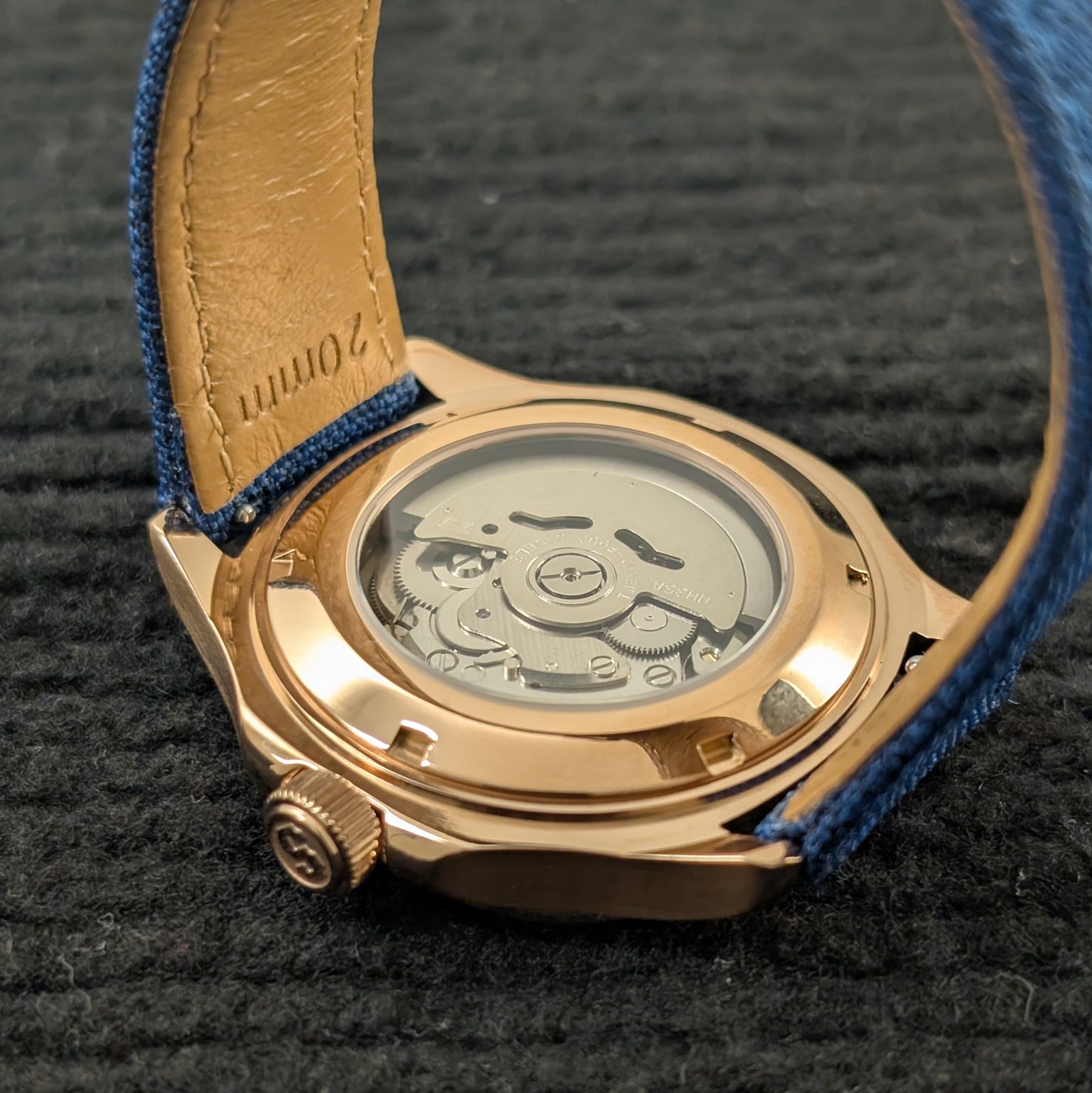 SeikoNaut Blue Wave Rose Gold | Canvas Strap