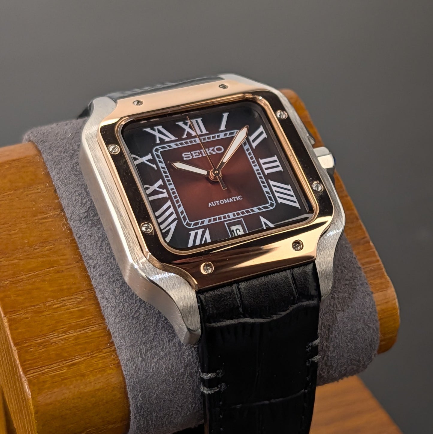 Santos Noir Classic Rose gold Two-tone Homage